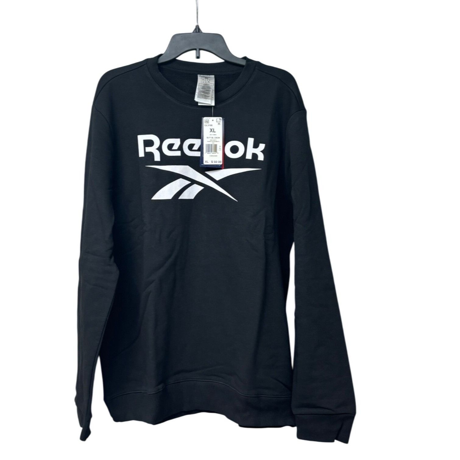 Reebok Reebok Men's Identity Big Logo Crew in Black, Sz. XL Size US XL / EU 56 / 4 - 8 Thumbnail