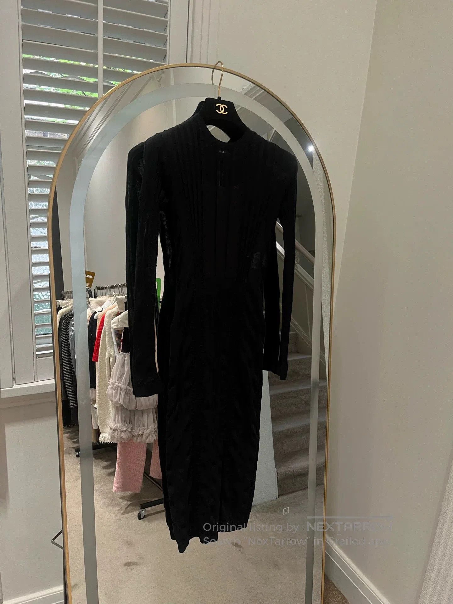 Chanel Chanel 22C Black Knit Long Sleeve Dress. Size US 34 / EU 50 - 1 Thumbnail