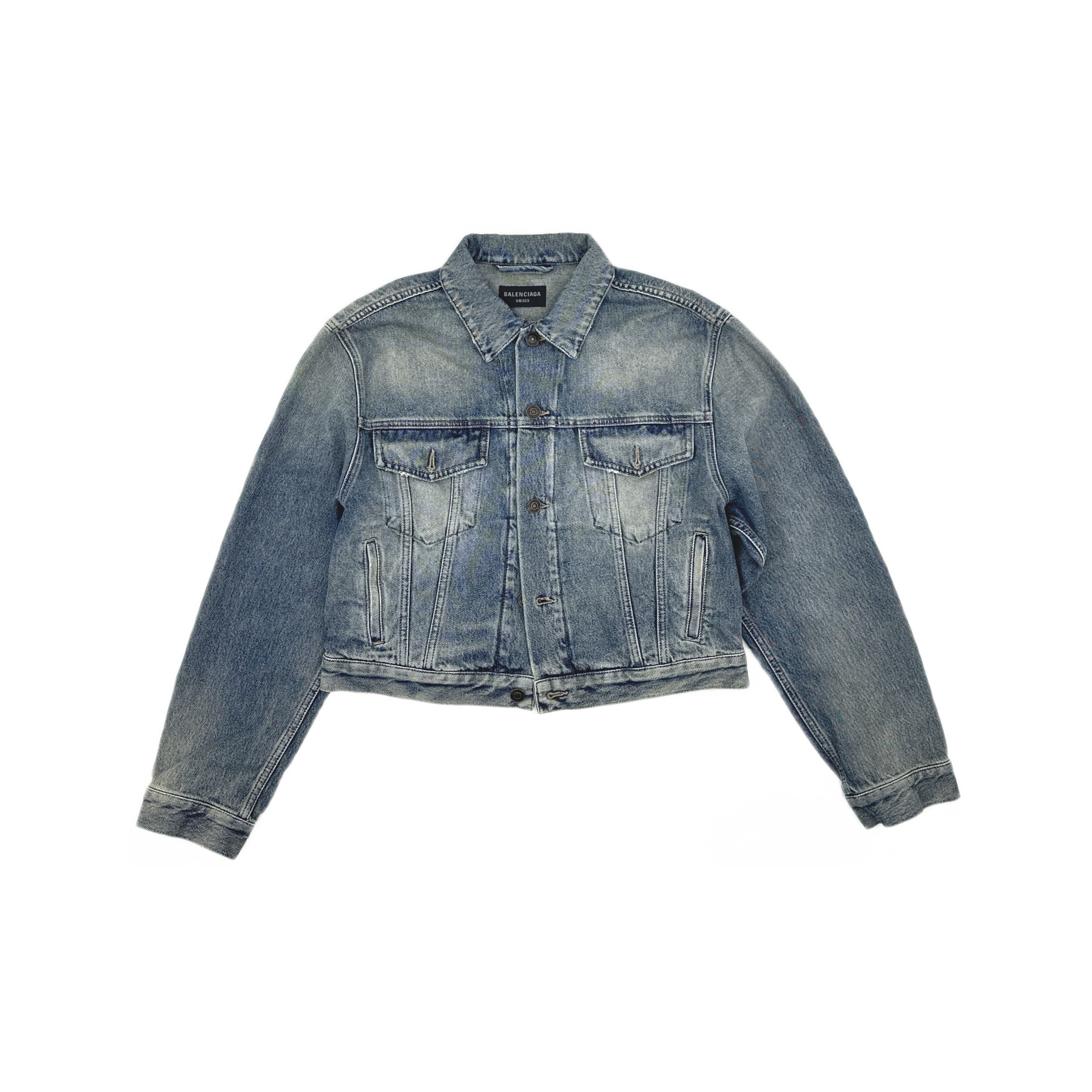 Balenciaga Balenciaga Crown Logo Denim Jacket Size M Size US M / EU 48-50 / 2 - 1 Thumbnail