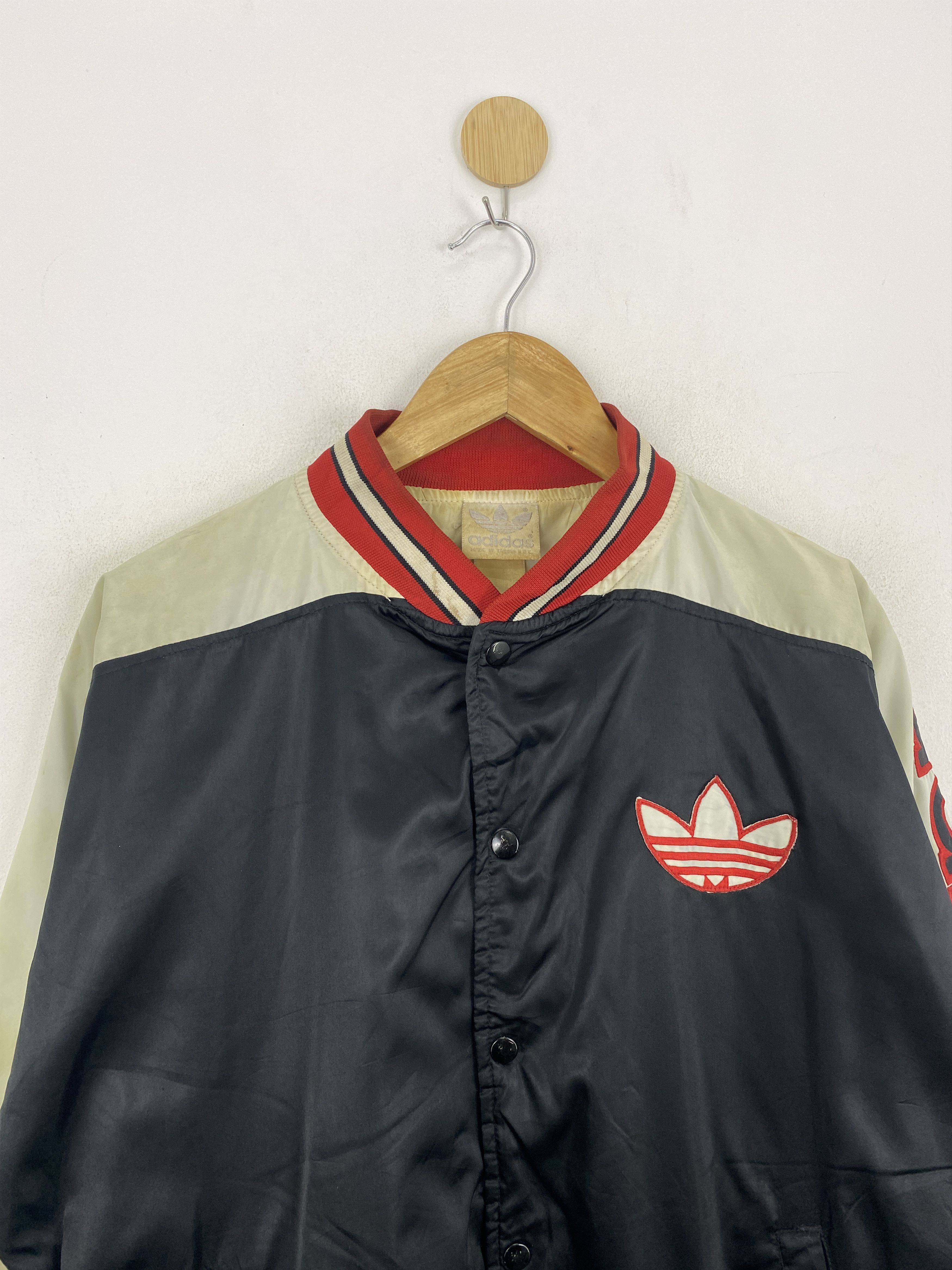 Adidas × Vintage Vintage 80s Adidas Bomber Nylon Jacket J1920 Size US L / EU 52-54 / 3 - 2 Thumbnail