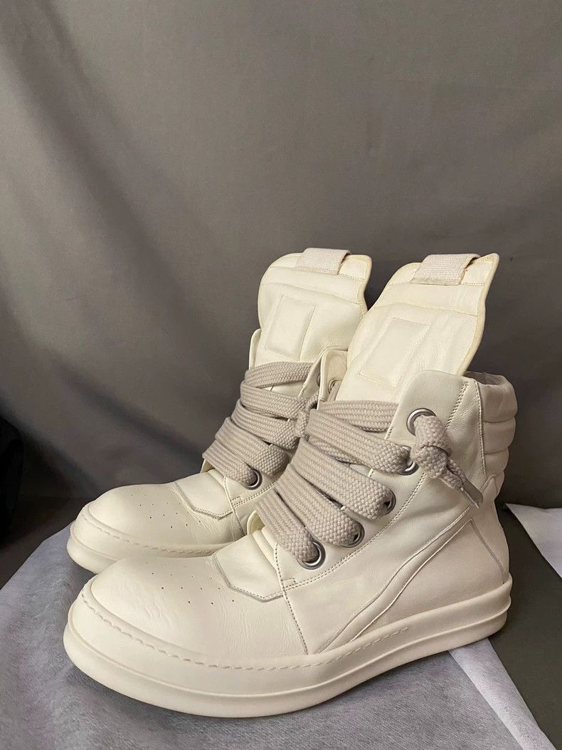Rick Owens Rick Owens White High-Top Sneakers-yf Size US 11.5 / EU 44-45 - 1 Thumbnail