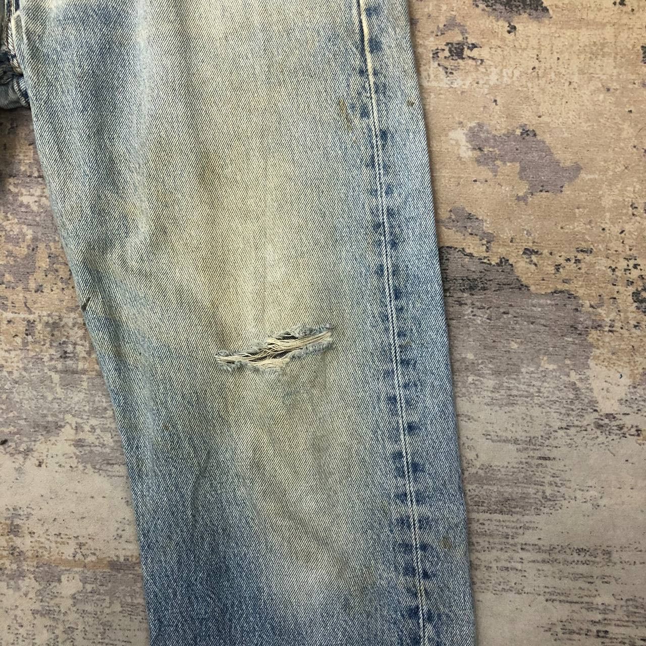 Levi's × Levi's Vintage Clothing P768 VTG 501 LEVI'S MADE IN USA RIPPED JEANS GRUNGE Size US 32 / EU 48 - 10 Thumbnail