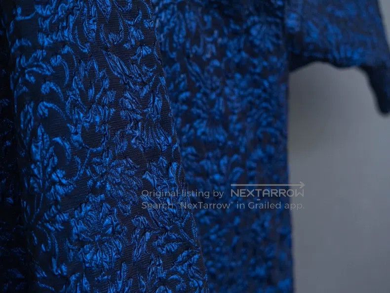 Comme des Garcons Comme Des Garcons Blue Embossed Flower Suspender Skirt Size S / US 4 / IT 40 - 5 Thumbnail