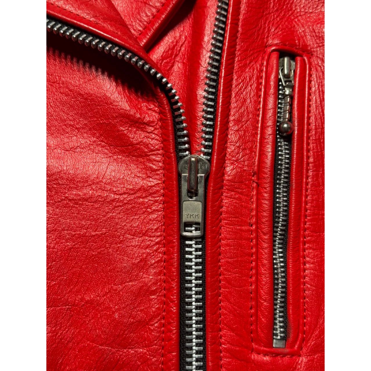 Other Vintage Red Leather Biker Jacket Size US M / EU 48-50 / 2 - 4 Thumbnail