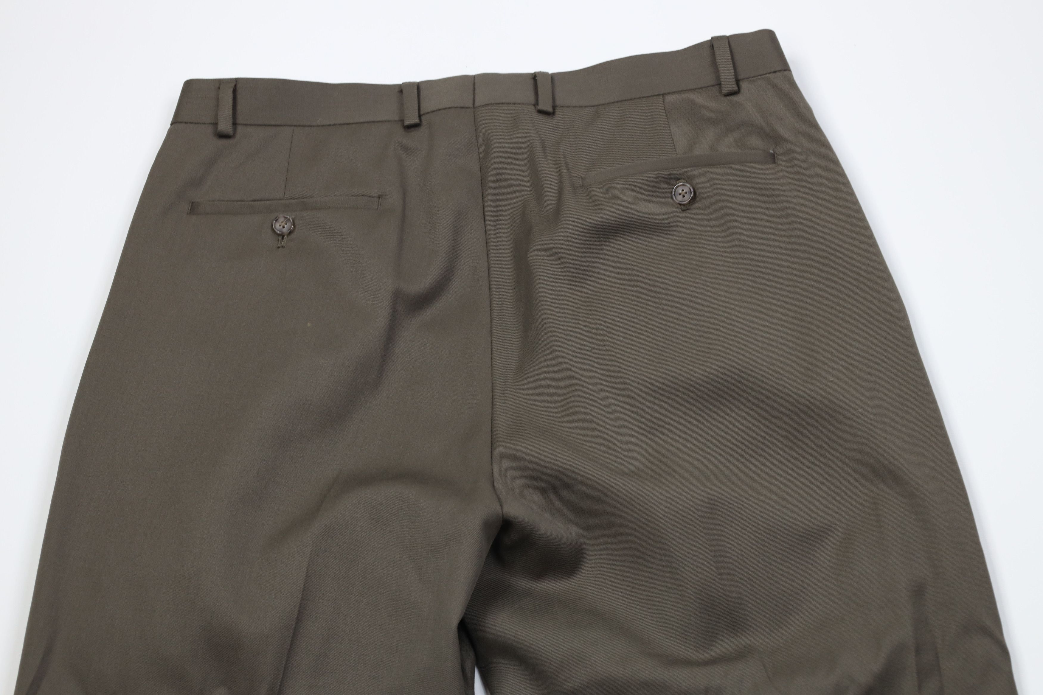 Vintage Vintage 90s Streetwear Wool Knit Wide Leg Chino Pants Brown Size US 34 / EU 50 - 11 Thumbnail