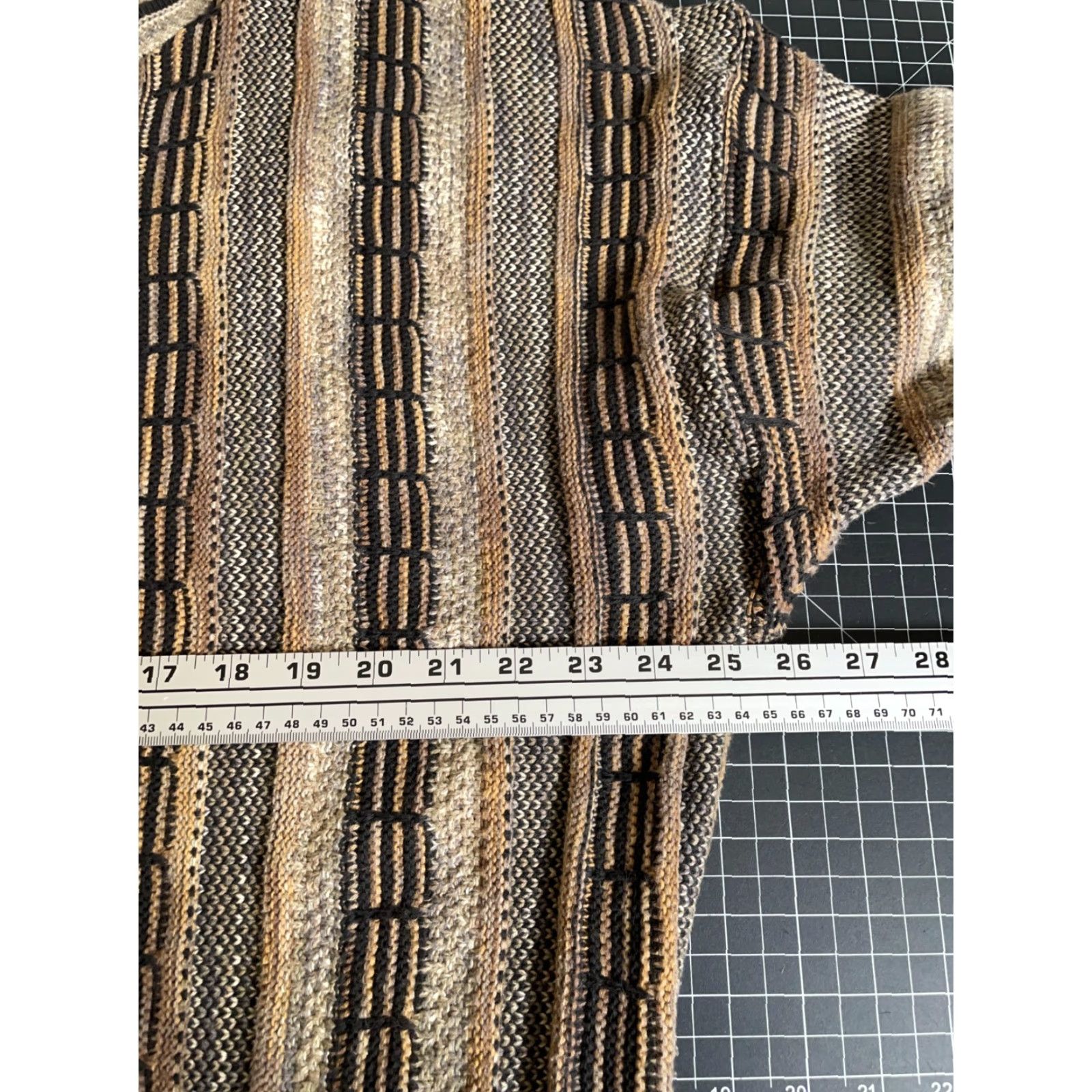 Coogi VINTAGE COOGI Style Sweater Mens XL Brown Beige Striped Crew Neck Chunky-Knit Pullover 90s Hip Hop Size US XL / EU 56 / 4 - 5 Thumbnail