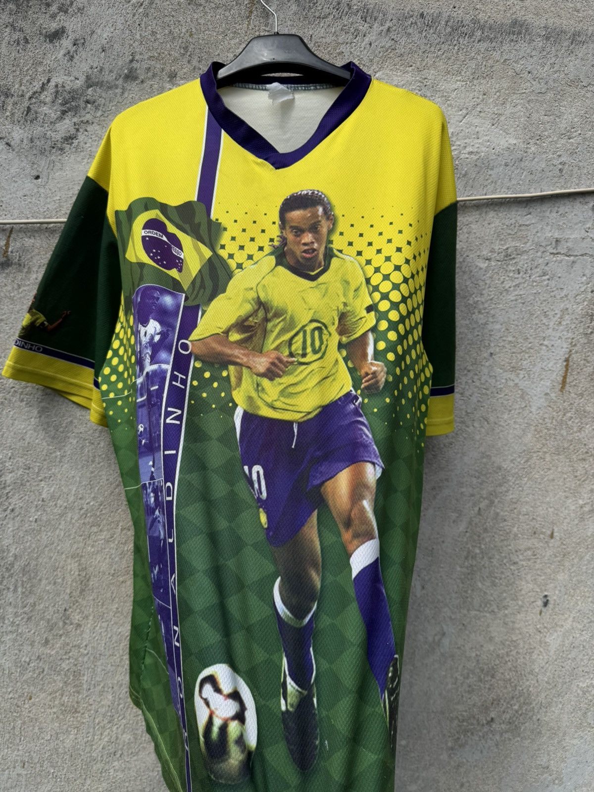 Vintage Ronaldinho Brazil Soccer Jersey AOP Ronaldo y2k blokecore Size US L / EU 52-54 / 3 - 10 Thumbnail