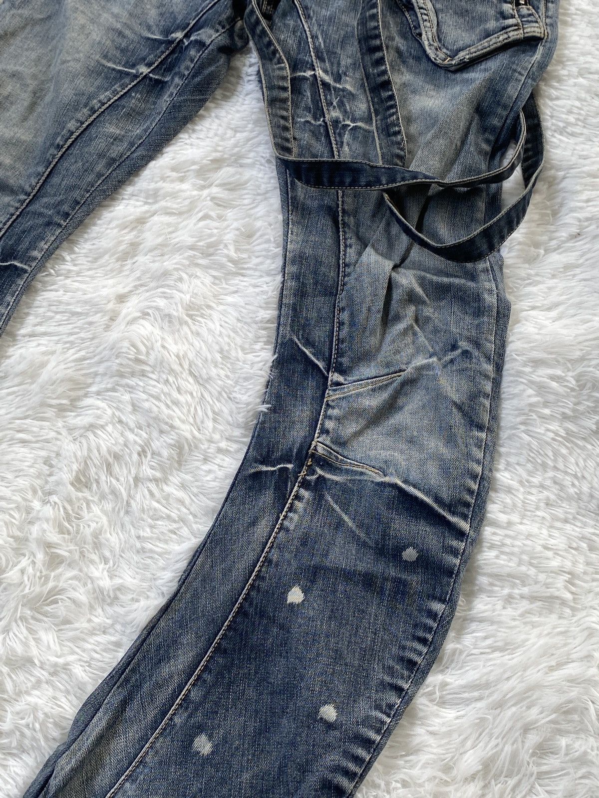 PPFM 🔥RARE🔥Vintage PPFM Banana Cut Denim Jeans Bondage Size US 31 - 5 Thumbnail