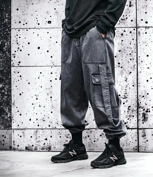 Jean Fukuoka x Kouno Gray Cargo Cropped Denim Jeans Size US 32 / EU 48 - 4 Thumbnail
