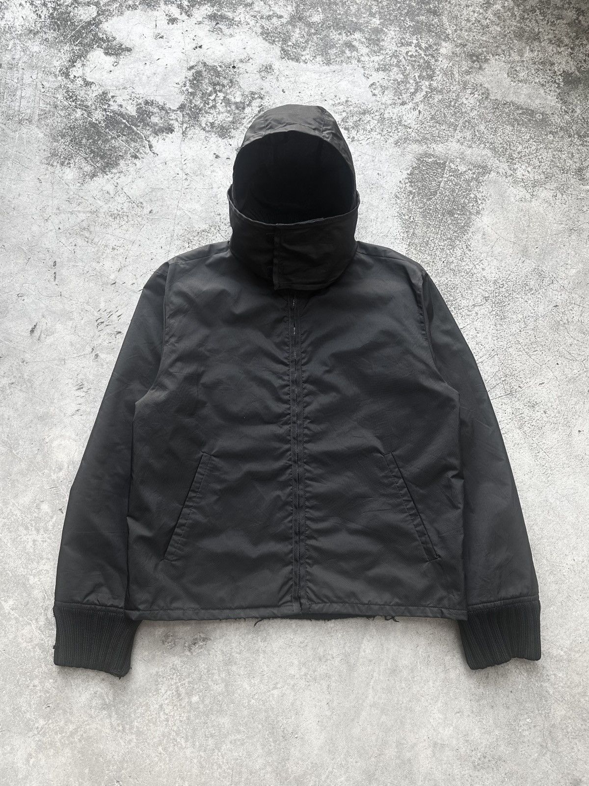 Miu Miu FW1999 Nylon Ribbed Wool Hooded Tech Jacket Size US M / EU 48-50 / 2 - 2 Thumbnail