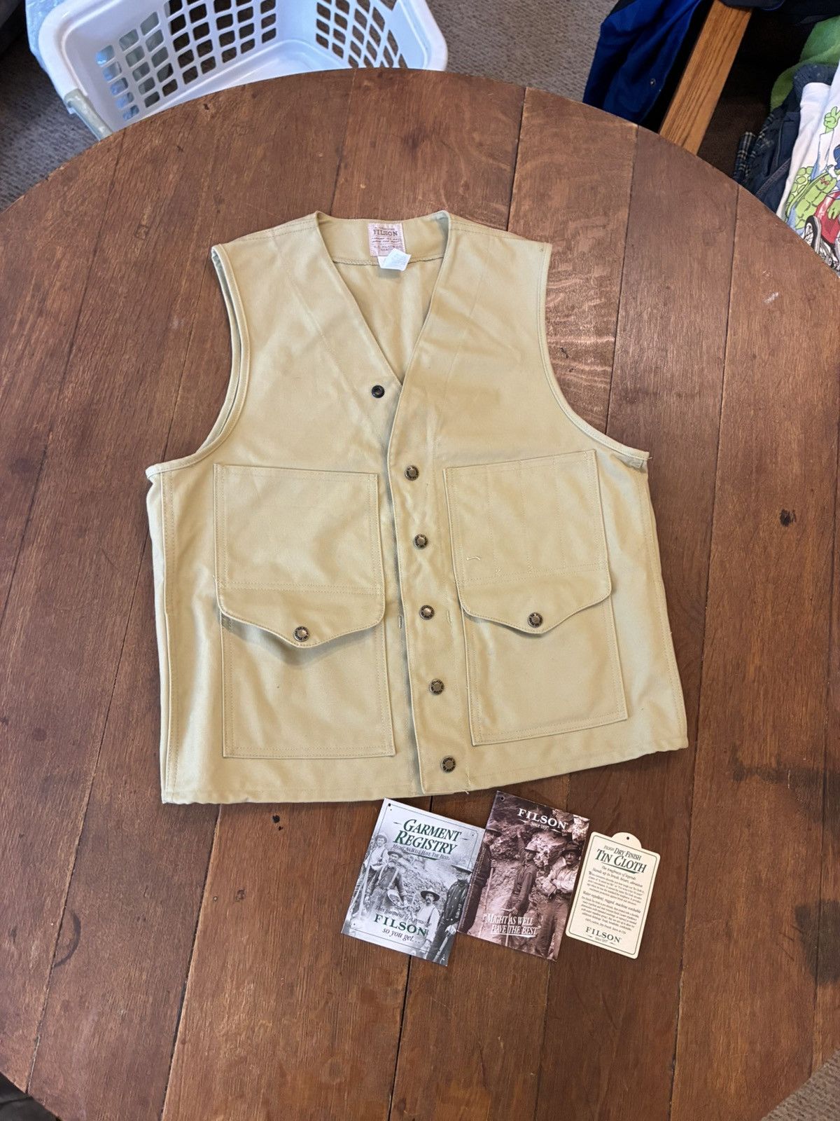 Filson Vintage Filson Cruiser tin cloth vest new with tags Size US L / EU 52-54 / 3 - 1 Thumbnail