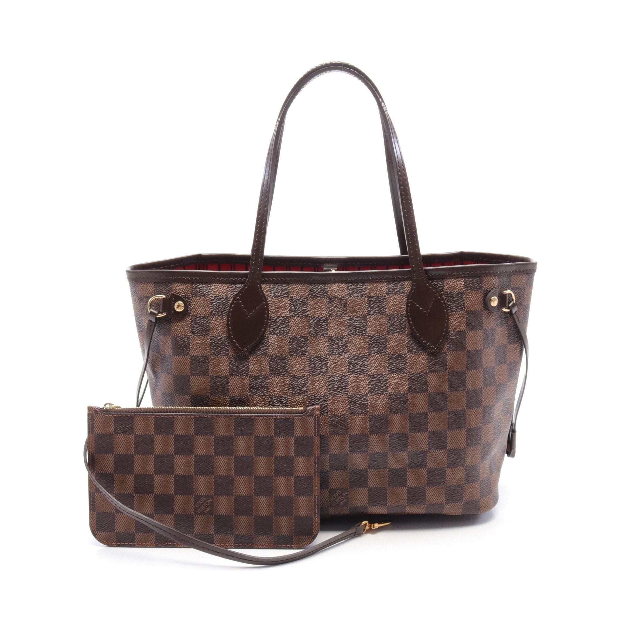 Louis Vuitton Louis Vuitton Neverfull Pm Damier Ebene Handbag Tote Bag Leather Brown Size ONE SIZE - 1 Thumbnail