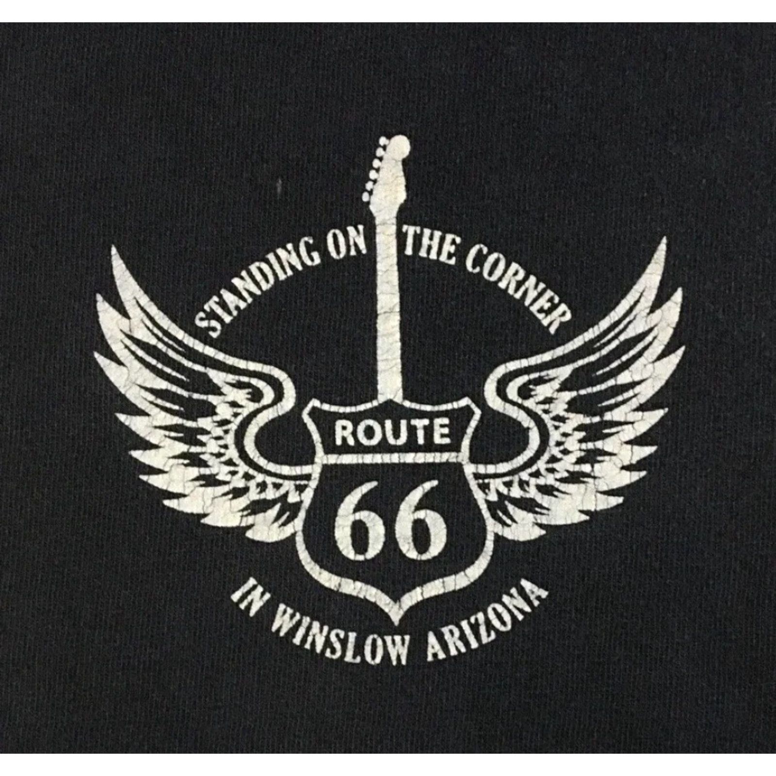 Vintage VINTAGE RT 66 Highway Faded Distress Guitar shirt XL Harley Davidson graphic Tee Men Black Cotton 90s Grunge Motorcycle USA Retro Rockabilly Size US XL / EU 56 / 4 - 4 Thumbnail