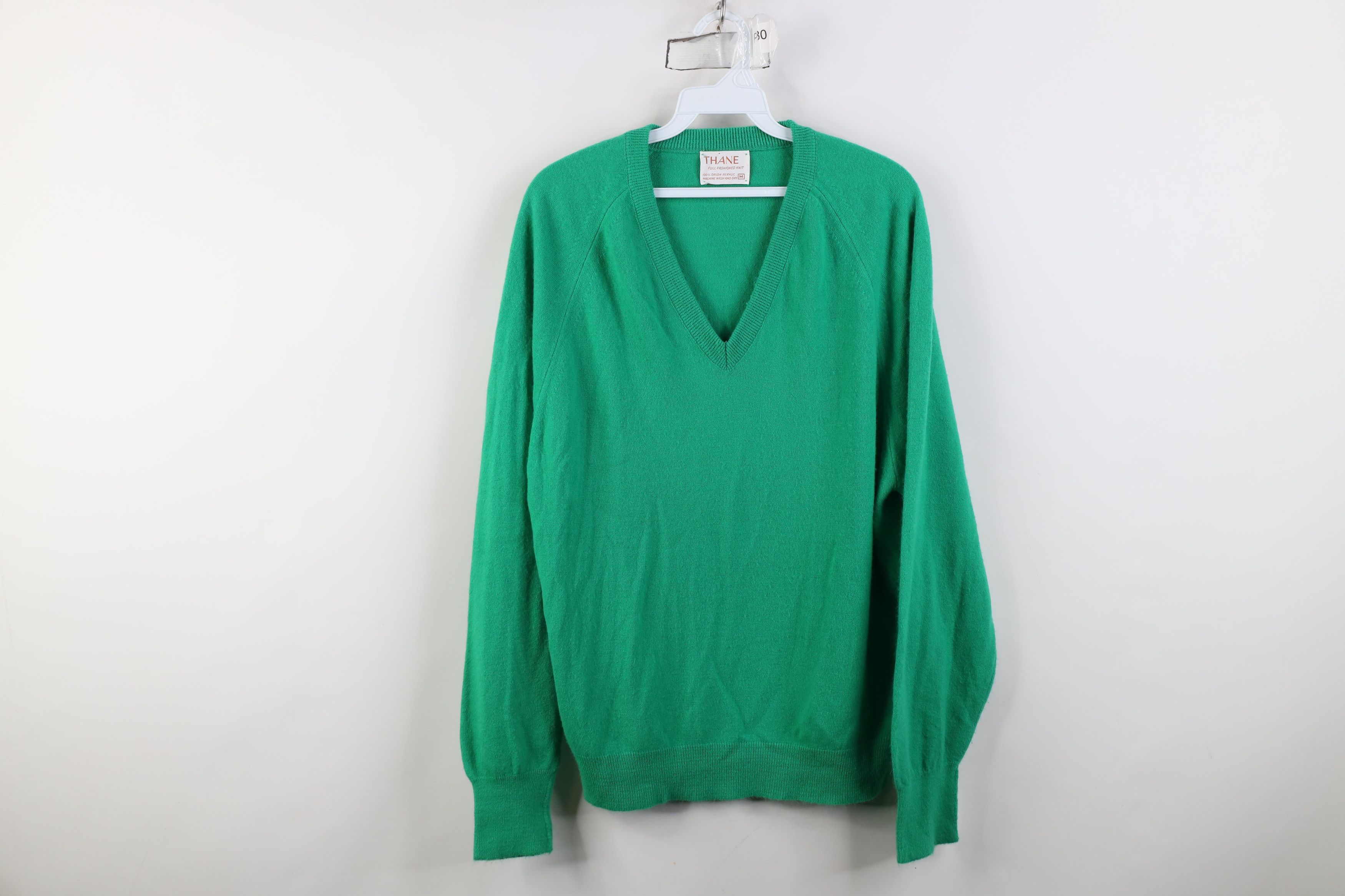 Vintage Vintage 70s Masters Golf Soft Knit V-Neck Sweater Green USA Size US M / EU 48-50 / 2 - 1 Thumbnail