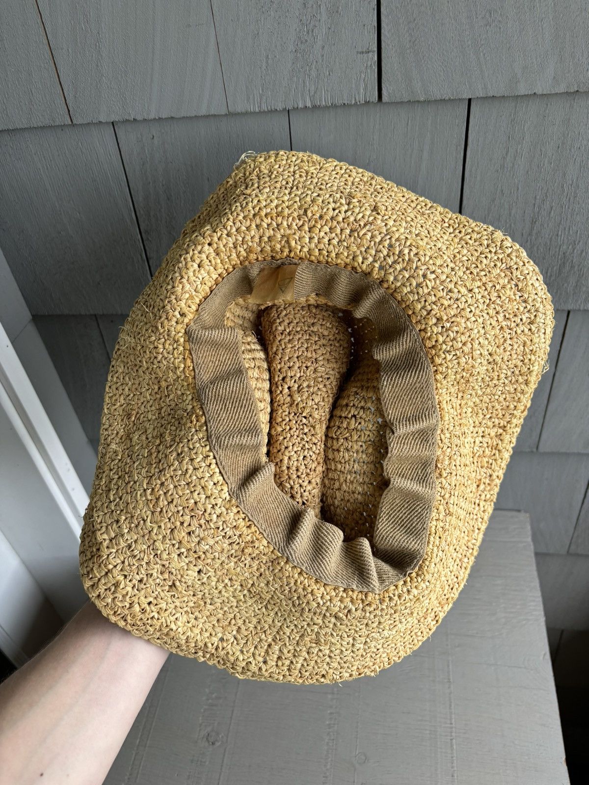Japanese Brand × Vintage Vintage Straw Hat 1970s Pickaxe Explorer Floppy Brim 60s 50s Size ONE SIZE - 4 Thumbnail