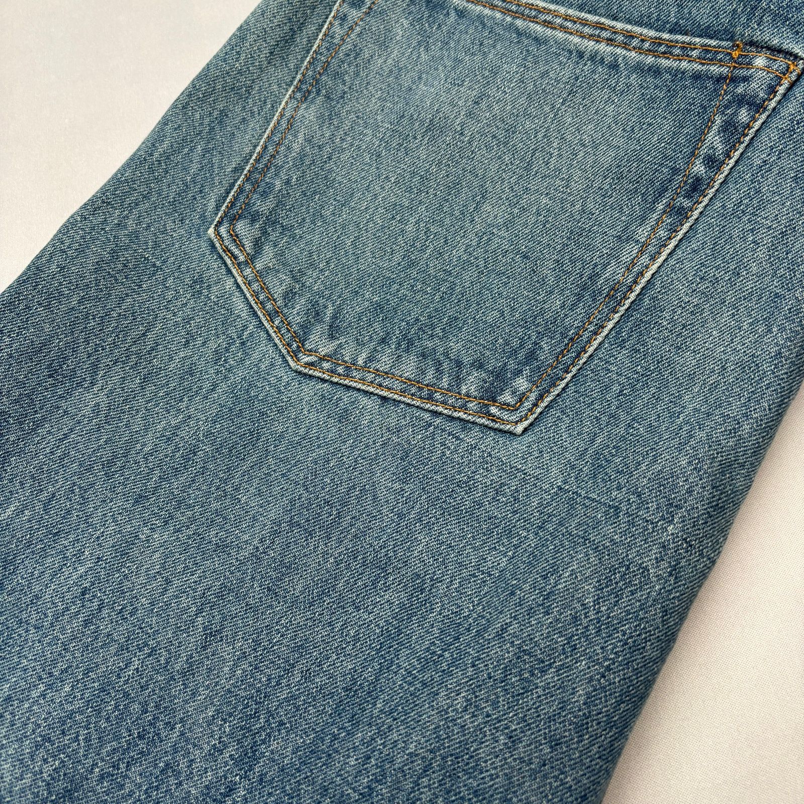 Sid Mashburn $185 Sid Mashburn Light Wash Denim 35x34 Slim Straight Jeans Size US 35 - 13 Thumbnail