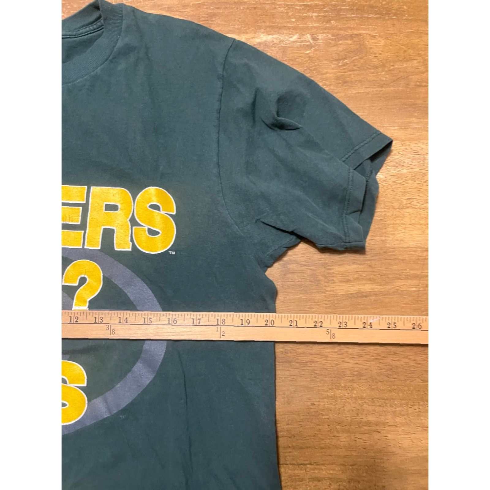 Nutmeg Nutmeg Shirt Mens Large Green Gray Packer Fan? Yes I am Nutmeg T-Shirt Short Sleeve Regular Vintage No? (adjust) Size US L / EU 52-54 / 3 - 4 Thumbnail