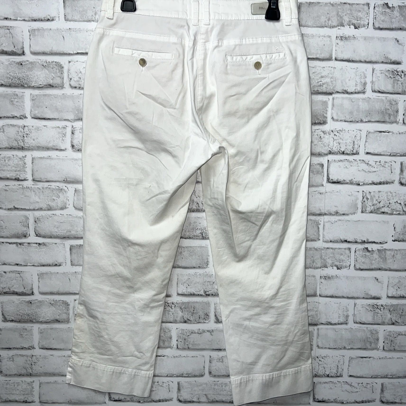 BRAX Brax Feel Good Capri Pants Women's 26 White 23” Inseam Regular Size Size 26" / US 2 / IT 38 - 4 Thumbnail