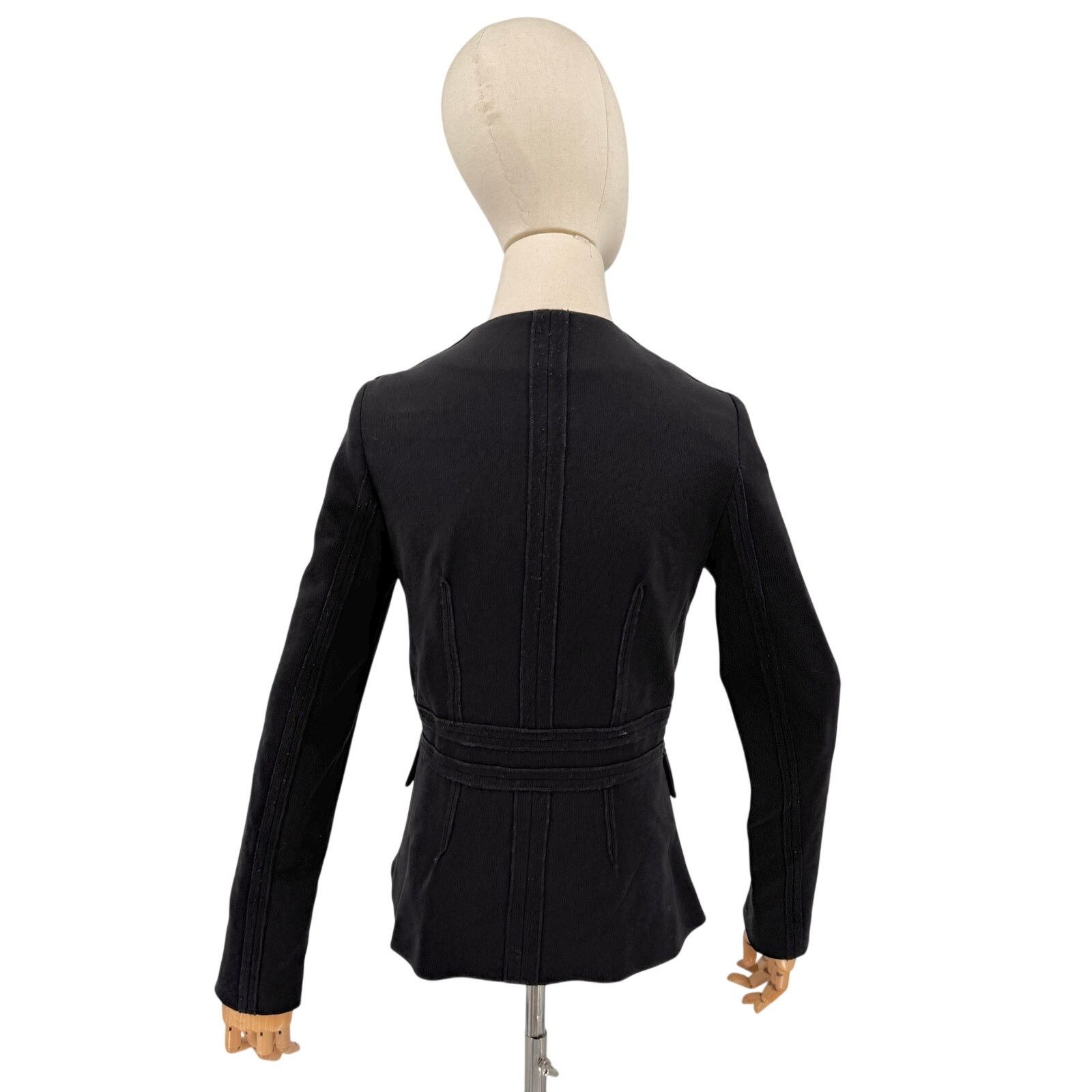 Gianfranco Ferre Vintage Y2K Black Technical Structured Peplum Zip Jacket Size M / US 6-8 / IT 42-44 - 5 Thumbnail