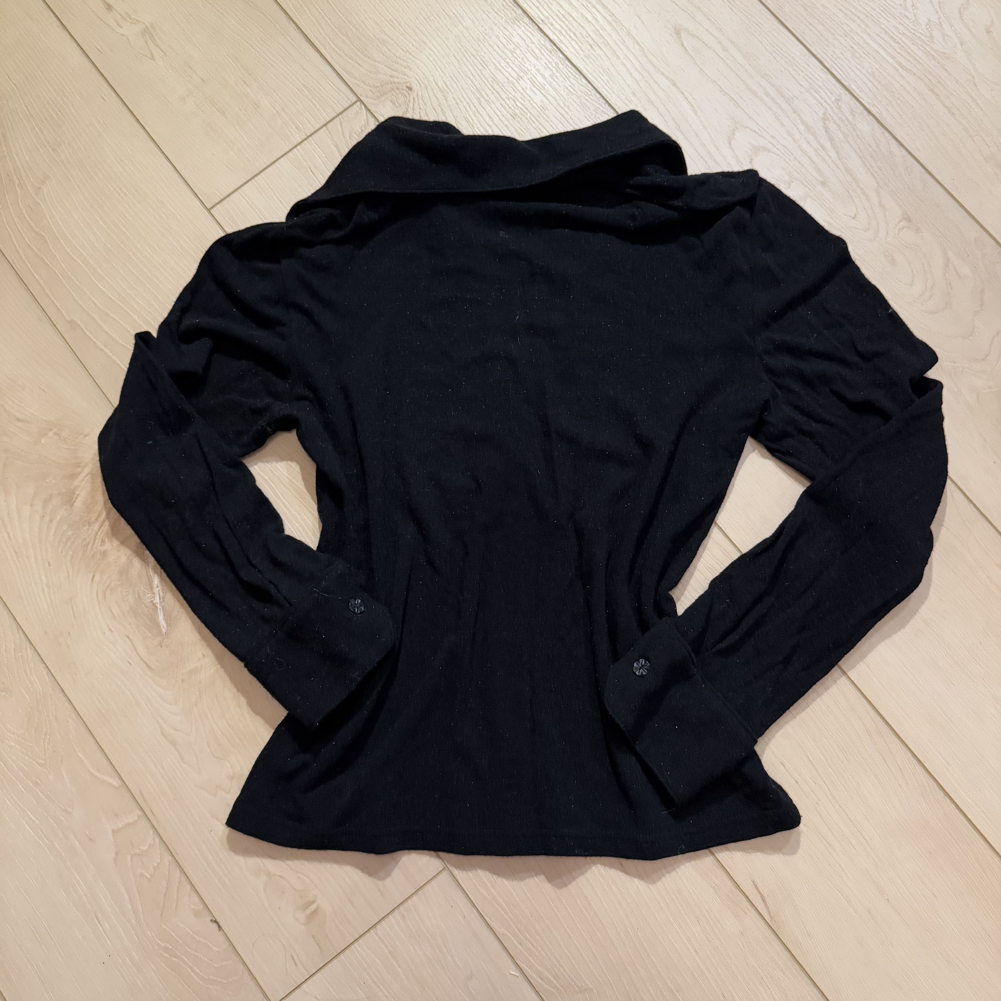 Hysteric Glamour hysterics black collared button up long sleeve blouse top Size M / US 6-8 / IT 42-44 - 6 Thumbnail