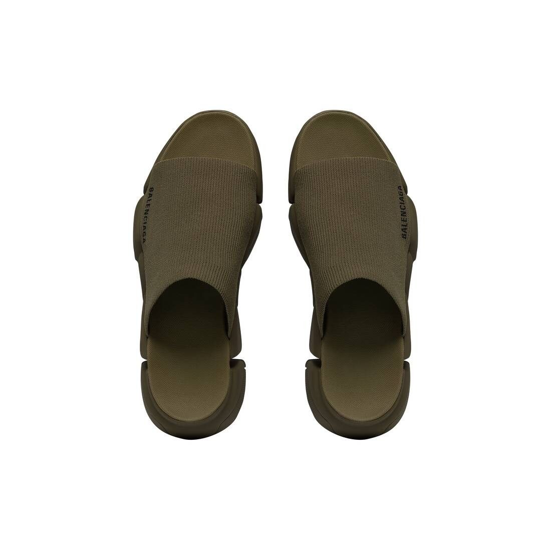 Balenciaga o1la1rc1a0225 Speed 2.0 Recycled Knit Slide Sandals in Brown Size US 7 / EU 40 - 2 Thumbnail