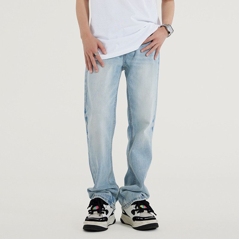 Jean Men's American Loose-Fit Vintage Heavy-Wash Denim Jeans Size US 32 / EU 48 - 1 Thumbnail