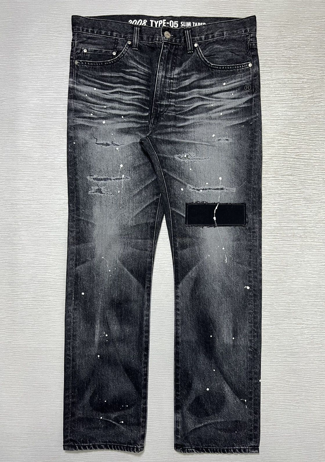 Bape Bape - F/W 19’ - 2008 Type-05 Damaged Denim Pants Size US 34 / EU 50 - 1 Thumbnail