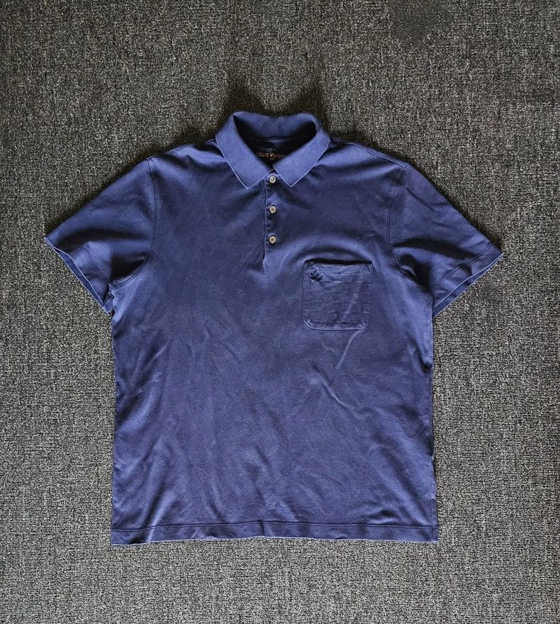 Louis Vuitton Louis Vuitton Men's Blue Polo Shirt-yf Size US M / EU 48-50 / 2 - 1 Thumbnail