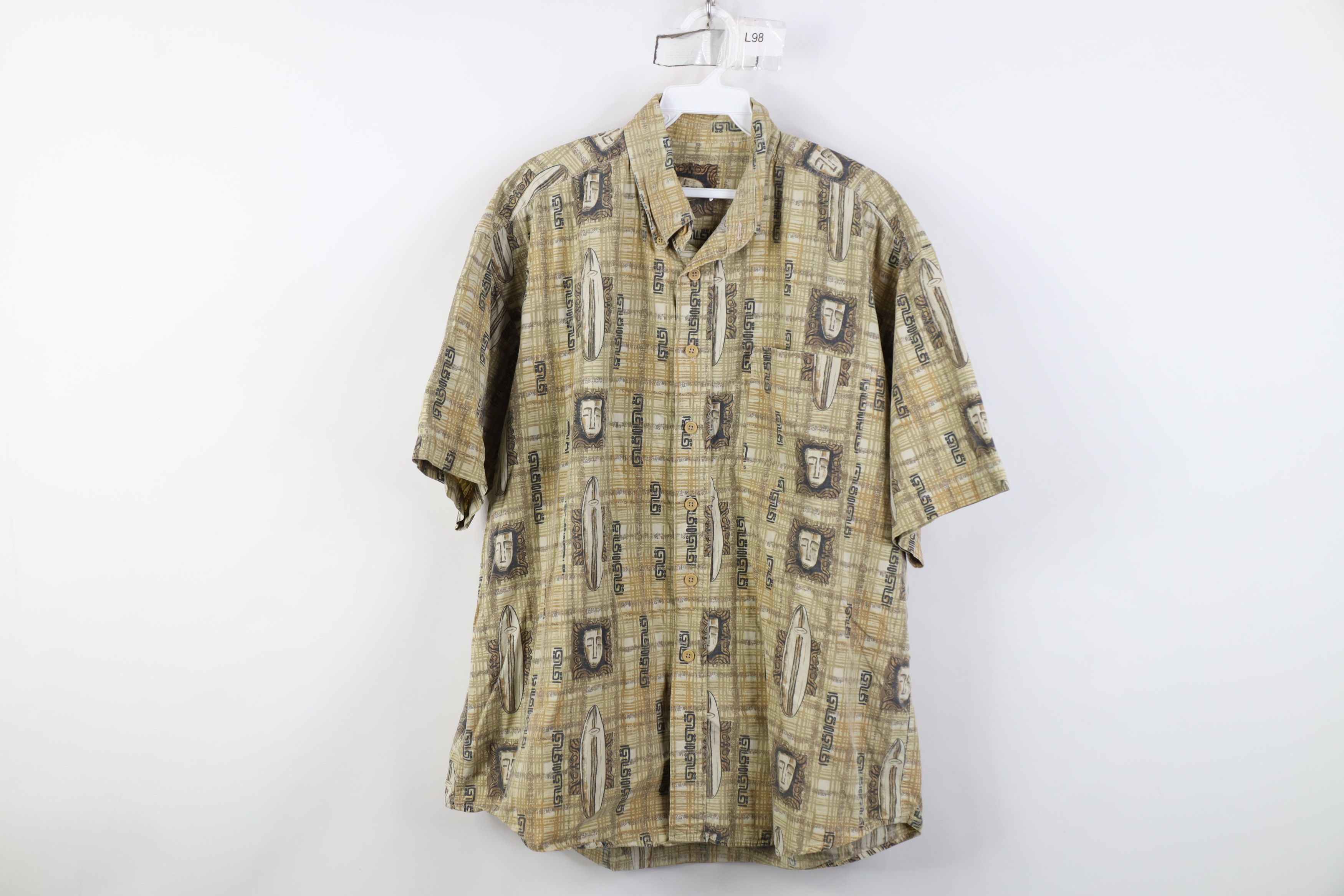 Vintage Vintage 90s Streetwear Surfboard Surfing Button Down Shirt Size US XL / EU 56 / 4 - 1 Thumbnail