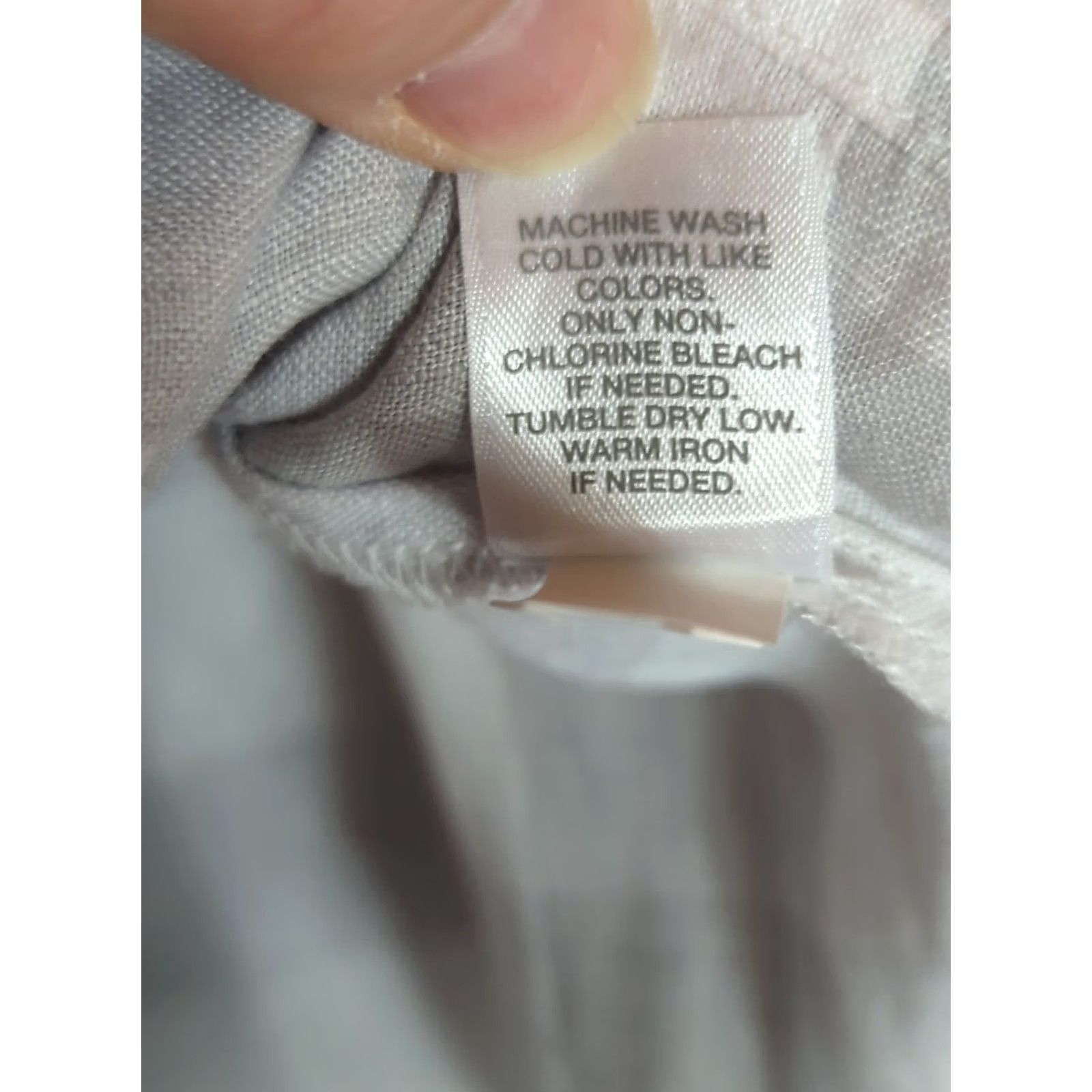 J. Jill J. JILL Love Linen Button Back Top XS Gray/White Lagenlook Beachy Cruise casual Women Size XS / US 0-2 / IT 36-38 - 6 Thumbnail
