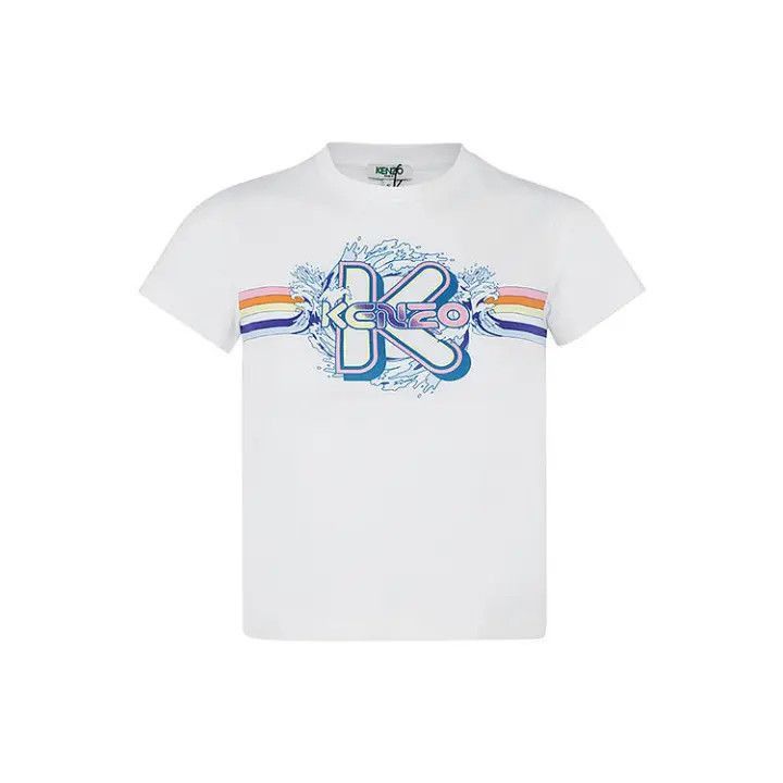 Kenzo Kenzo Women's Short Sleeve Letter Stripe T-Shirt -2507 Size S / US 4 / IT 40 - 1 Thumbnail