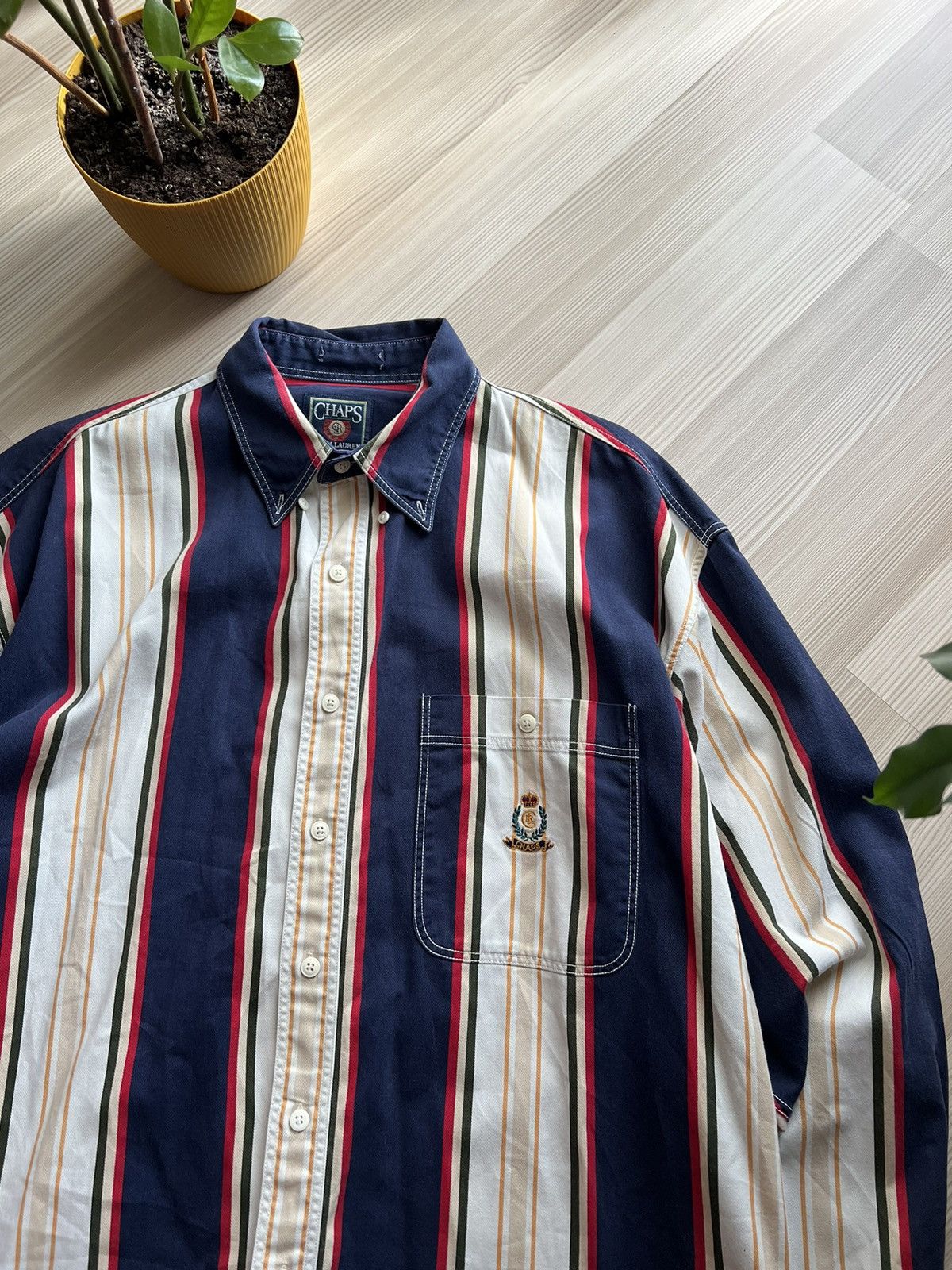 Vintage 90s Chaps Ralph Lauren Rugby Polo Long Sleeve Shirt