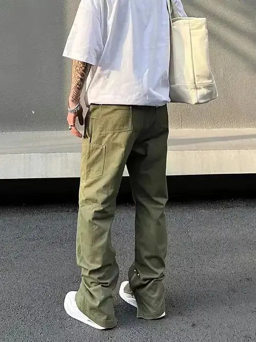 Jean utility carpenter flared cargo pants Size US 32 / EU 48 - 2 Thumbnail