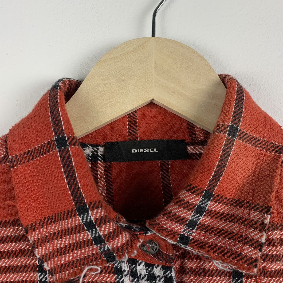 Diesel Diesel Avant Garde Punk Blouse Shirt Plaid Multi Pocket Y2K Size S / US 4 / IT 40 - 7 Thumbnail