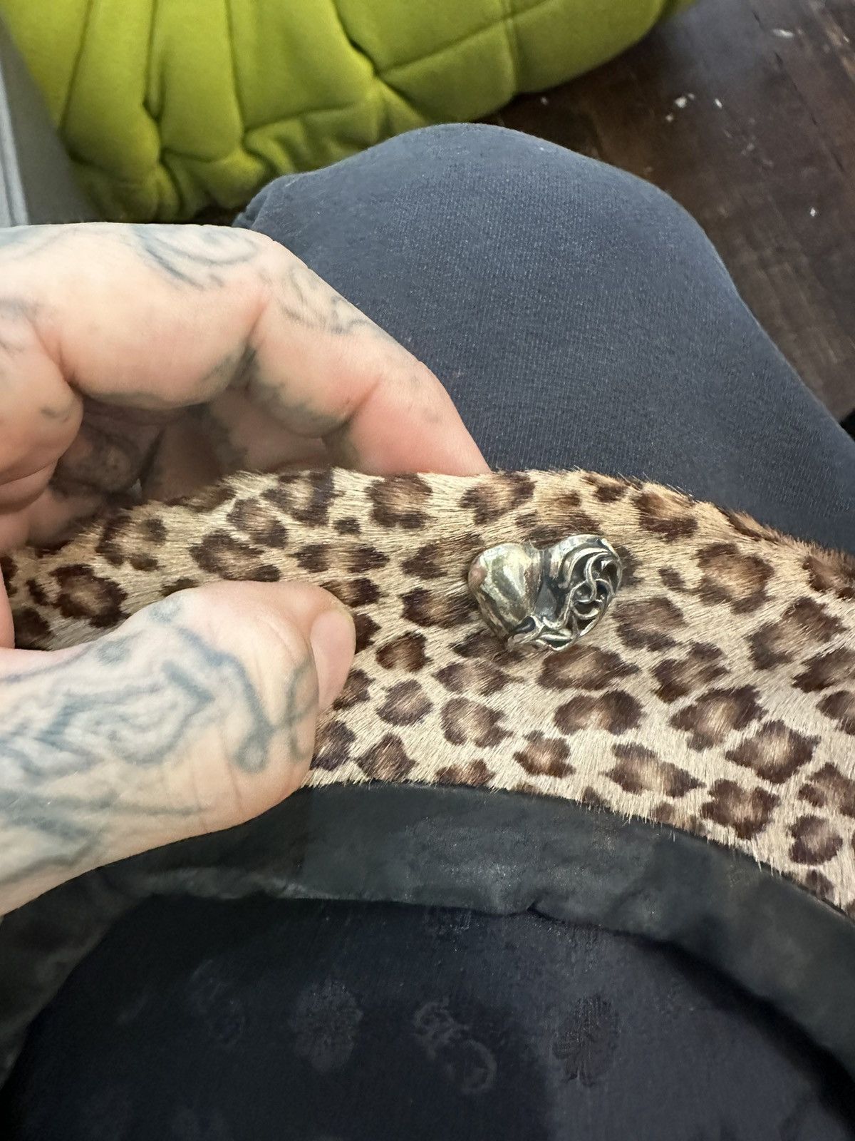 Chrome Hearts CHROME HEARTS LEOPARD PONY HAIR BERET PARIS HAT Size ONE SIZE - 6 Thumbnail