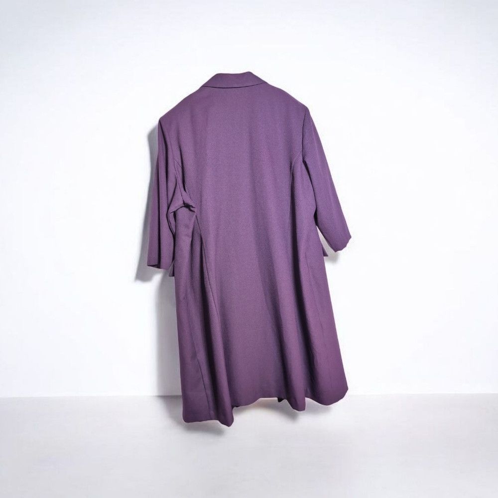 Designer Jessica London Purple Long Coat / Dress Suit Set Sz 34 W Size 4XL / US 24-26 - 2 Thumbnail