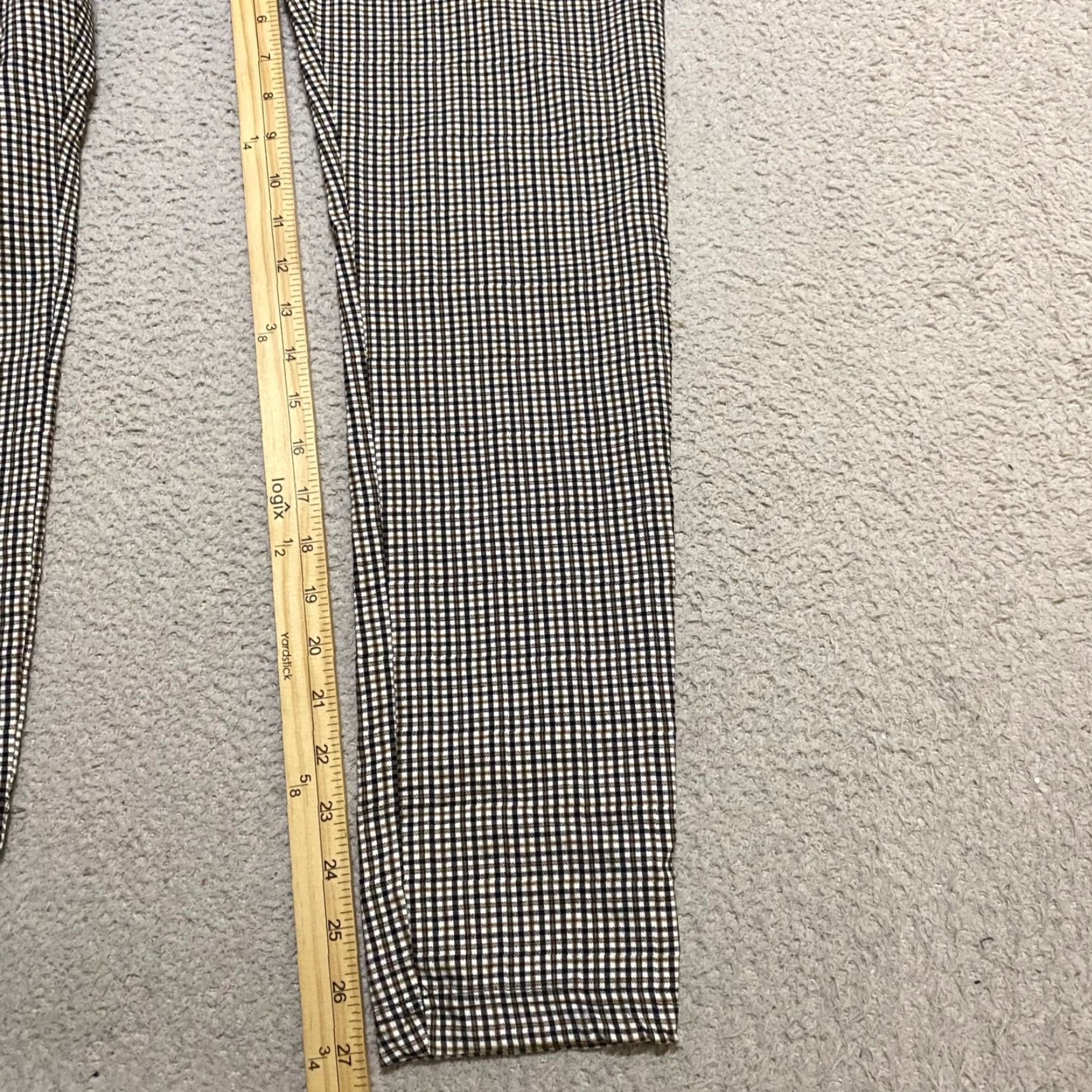 Calvin Klein Calvin Klein Pants Womens 8 Multicolor Plaid Skinny Ankle Mid Rise Pull On Color Multicolor Casual Formal 8 Womens Size 30" / US 8 / IT 44 - 6 Thumbnail