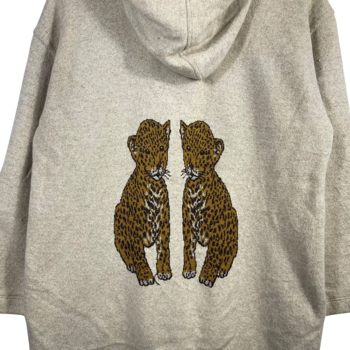 Vintage RECENT PIECE For Ladies Leopard Embroidery Hooded Jacket Size XXL / US 16-18 / IT 52-54 - 7 Thumbnail