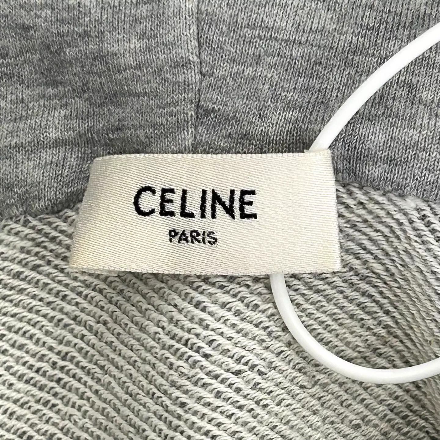 Celine Celine Gray Logo C Drawstring Hem Hoodie S Size S / US 4 / IT 40 - 3 Thumbnail