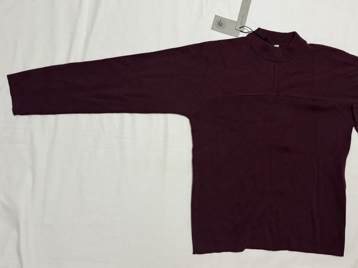 Silent By Damir Doma DAMIR DOMA Silent Cropped Sweater Mock Neck Burgundy Wool Size US M / EU 48-50 / 2 - 7 Thumbnail