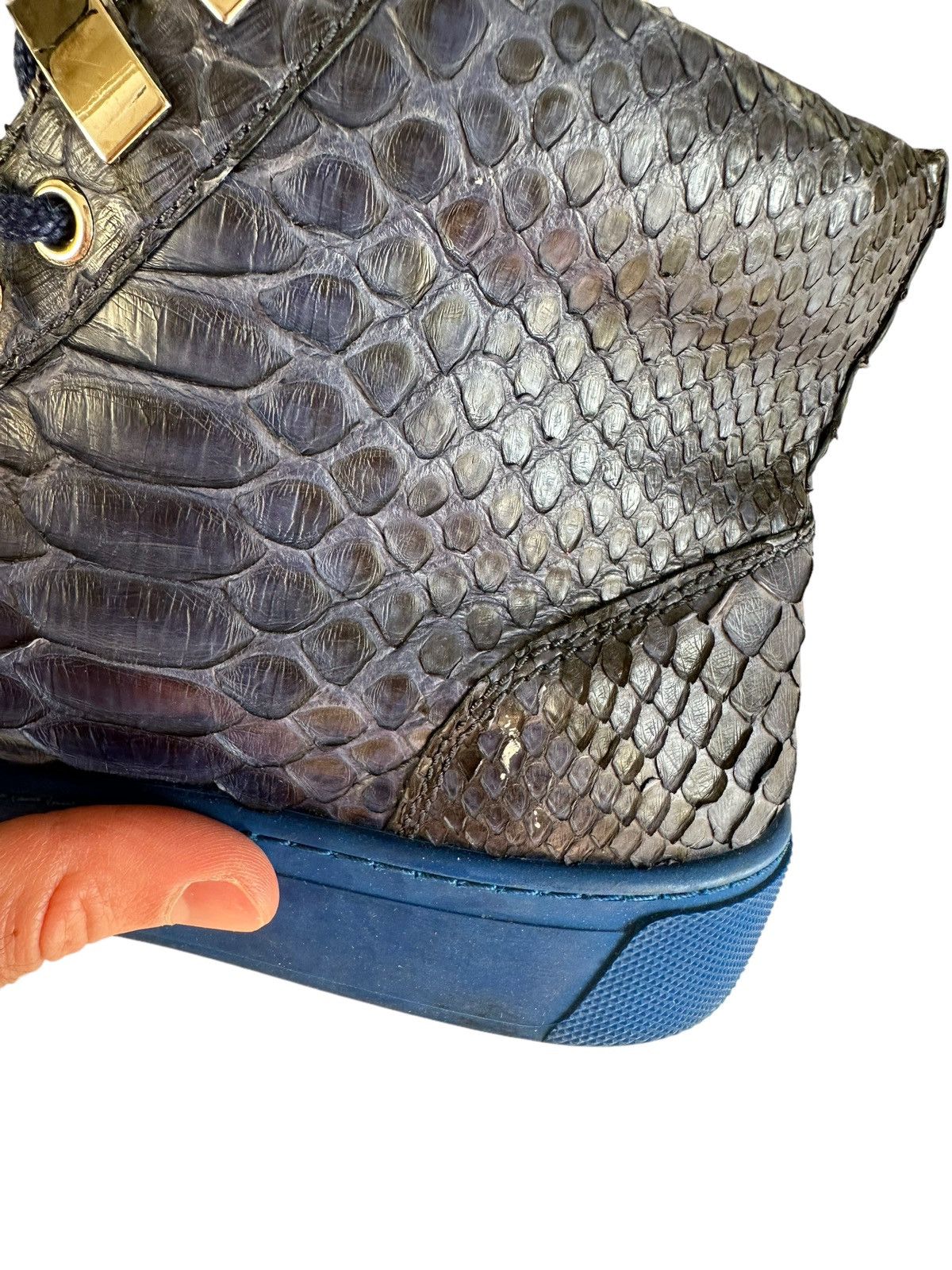 Philipp Plein Sz41 $3000 Python Snake Skin Hight Top Size US 8 / EU 41 - 13 Thumbnail