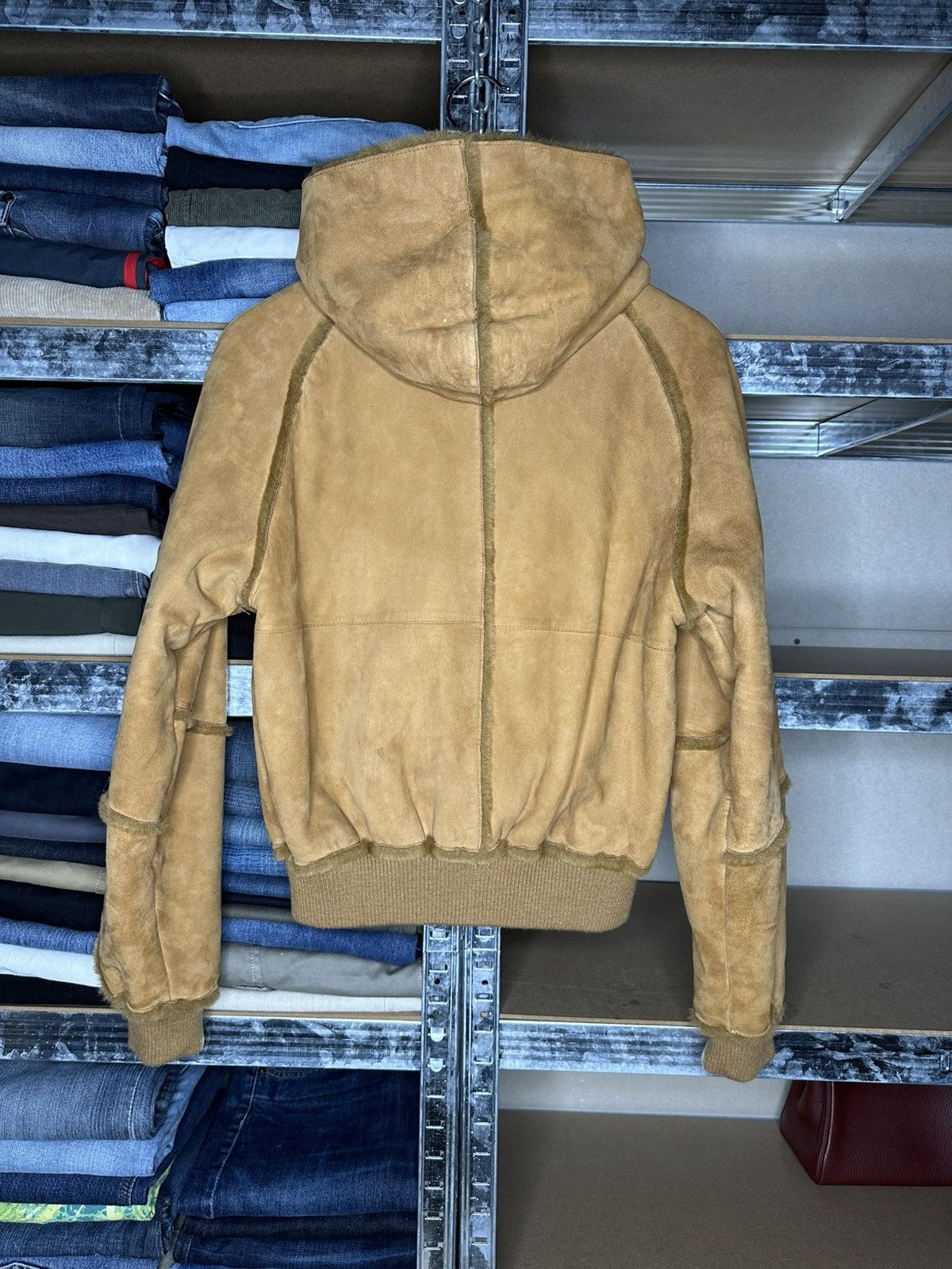 Ugg UGG Women's Genuine Suede Leather Hooded Bomber Jacket Size M / US 6-8 / IT 42-44 - 2 Thumbnail