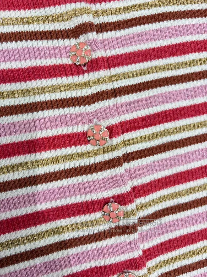 Chanel Chanel Nautical Series Round-neck Pink Striped Short Sleev Size XXS / US 00 / IT 34 - 3 Thumbnail