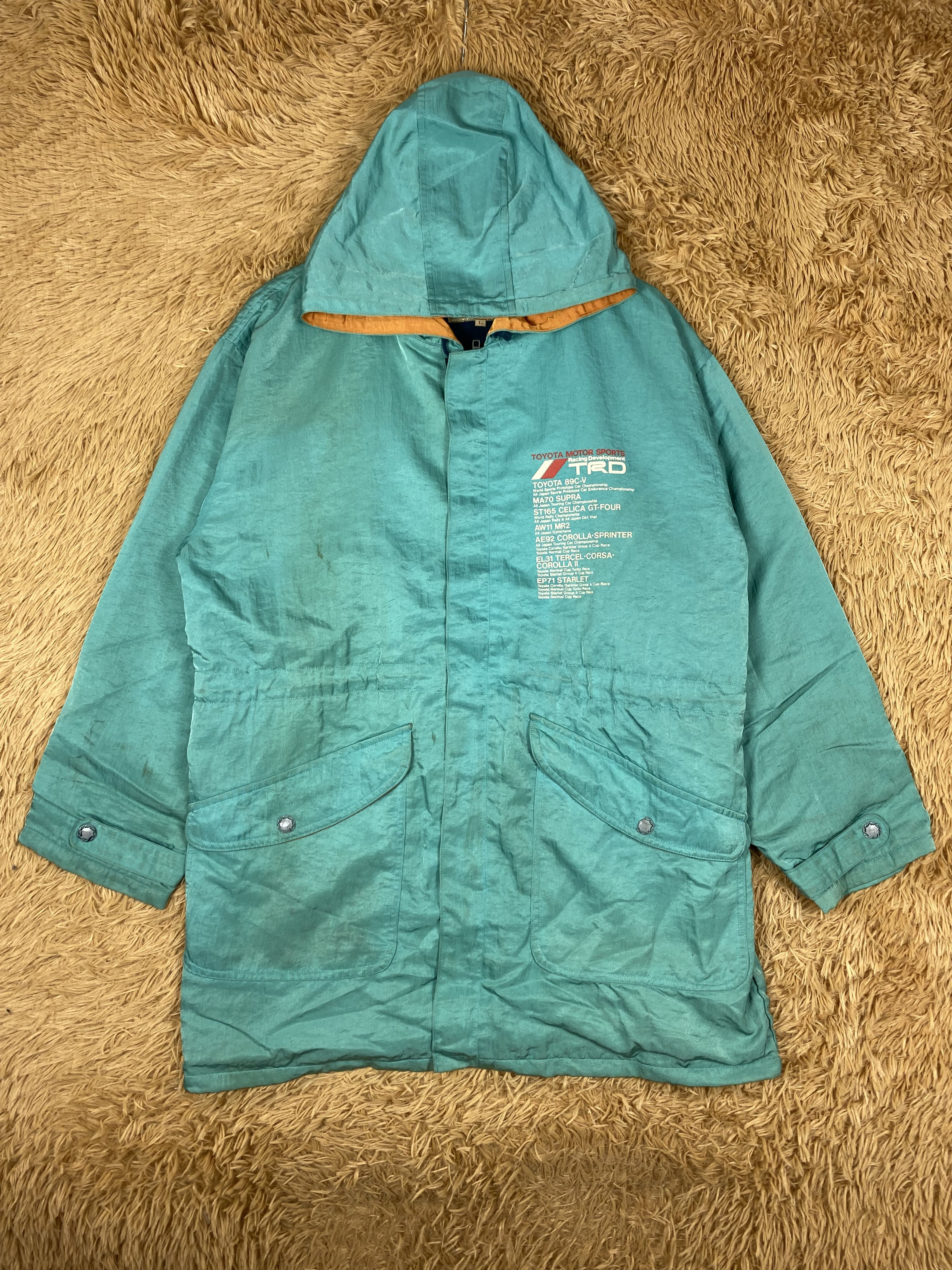 Japanese Brand Vintage Toyota Racing Development TRD Long Jacket DJ0948 Size US L / EU 52-54 / 3 - 1 Thumbnail