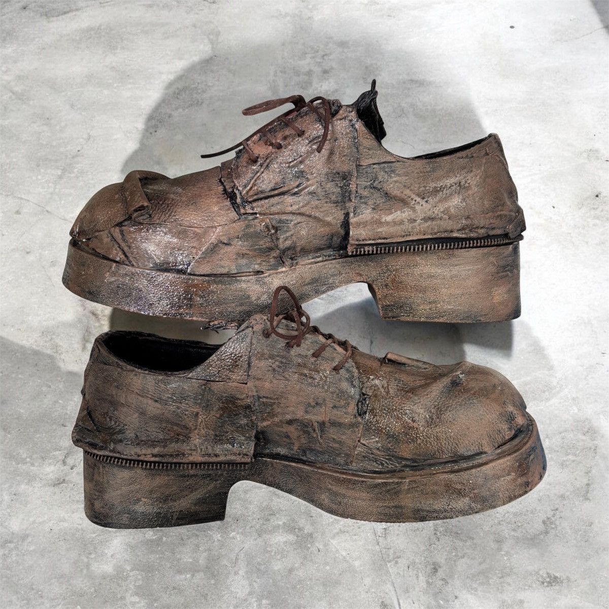 Other Custom Post Apocalyptic Leather Derby Boots Size 41 8.5 Size US 8.5 / EU 41-42 - 8 Thumbnail