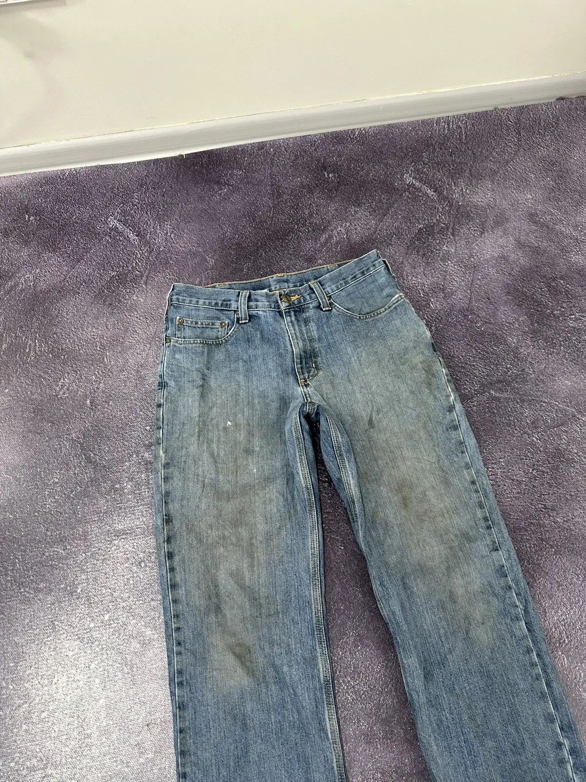 Carhartt × Vintage Vintage Carhartt USA Blue Work Hype Denim Jeans Size US 32 / EU 48 - 7 Thumbnail