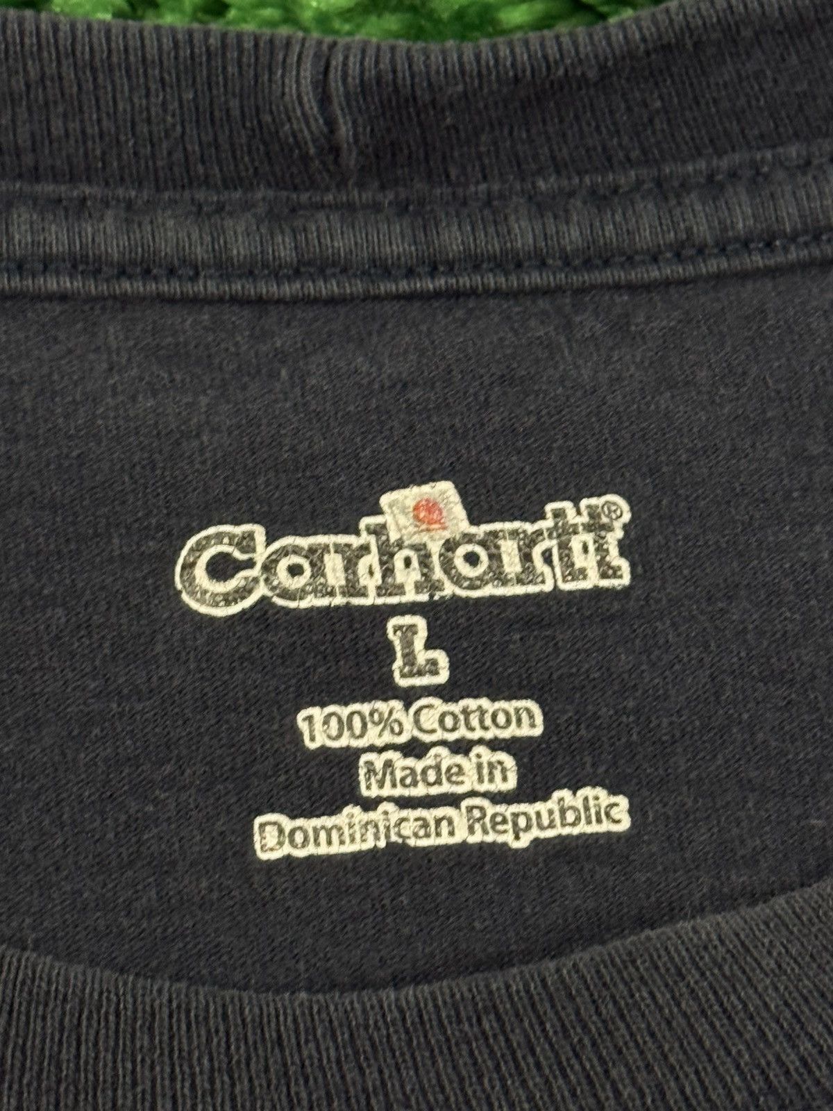 Carhartt Vintage Retro Carhartt Logo Tee Navy Large 90s Y2K Size US L / EU 52-54 / 3 - 3 Thumbnail