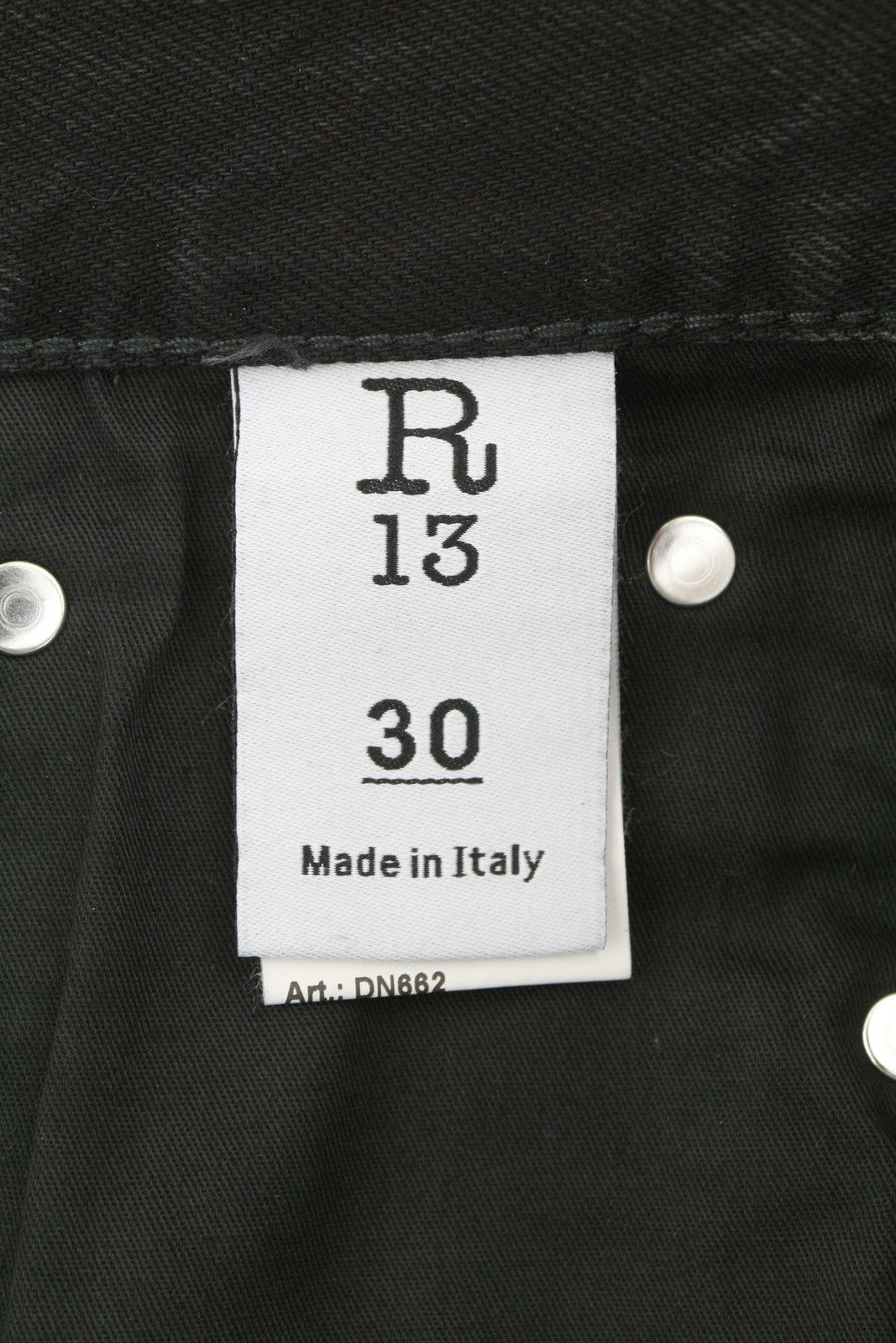 R13 CUFFED BOYFRIEND 30 Phantom Selvedge Black FW25 Jeans 86627 Size US 30 / EU 46 - 9 Thumbnail