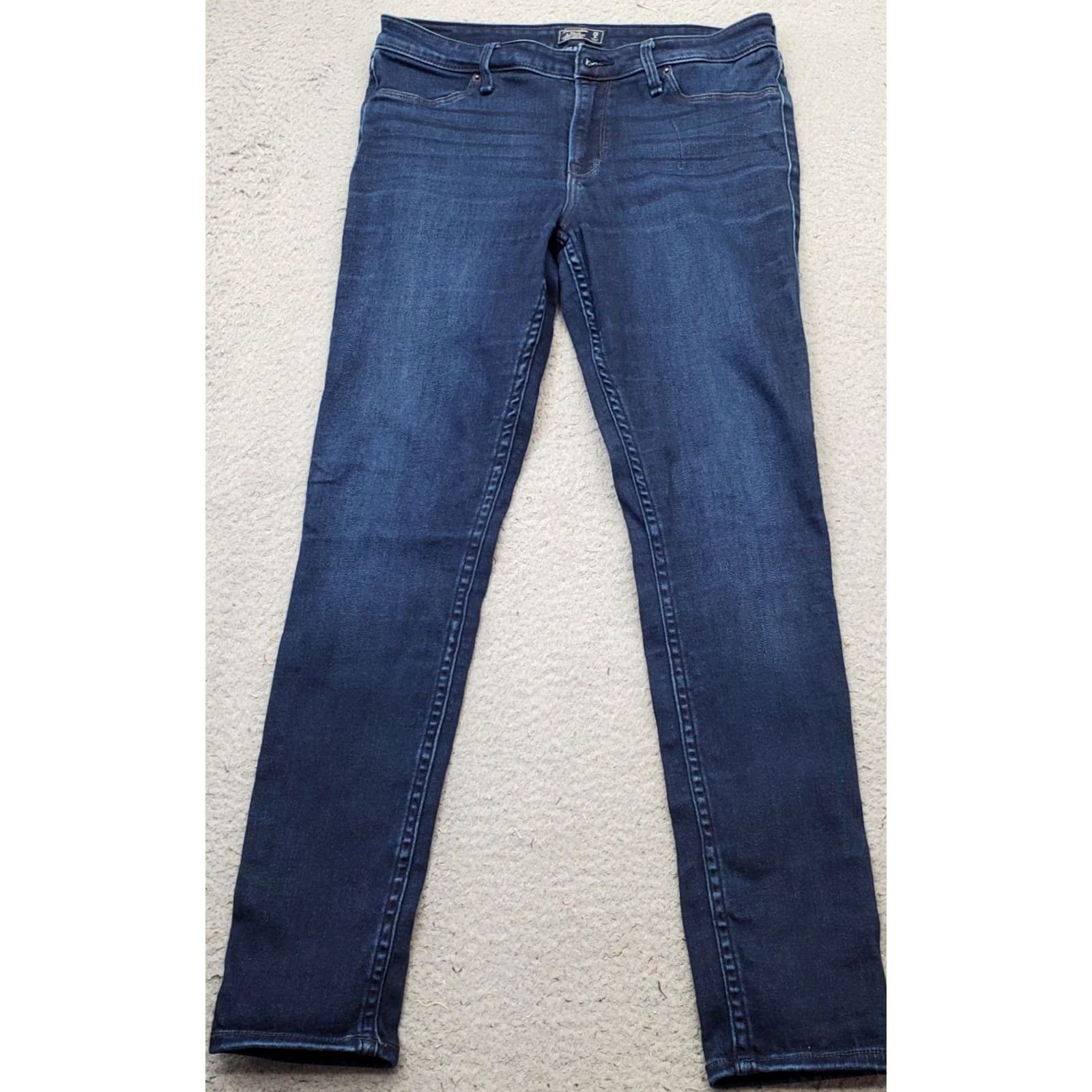 Abercrombie & Fitch Abercrombie & Fitch Womens Jeans 29/8 Blue Denim Harper Low Rise Stretch Skinny Regular Size 8 WW Men? Size 30" / US 8 / IT 44 - 2 Thumbnail