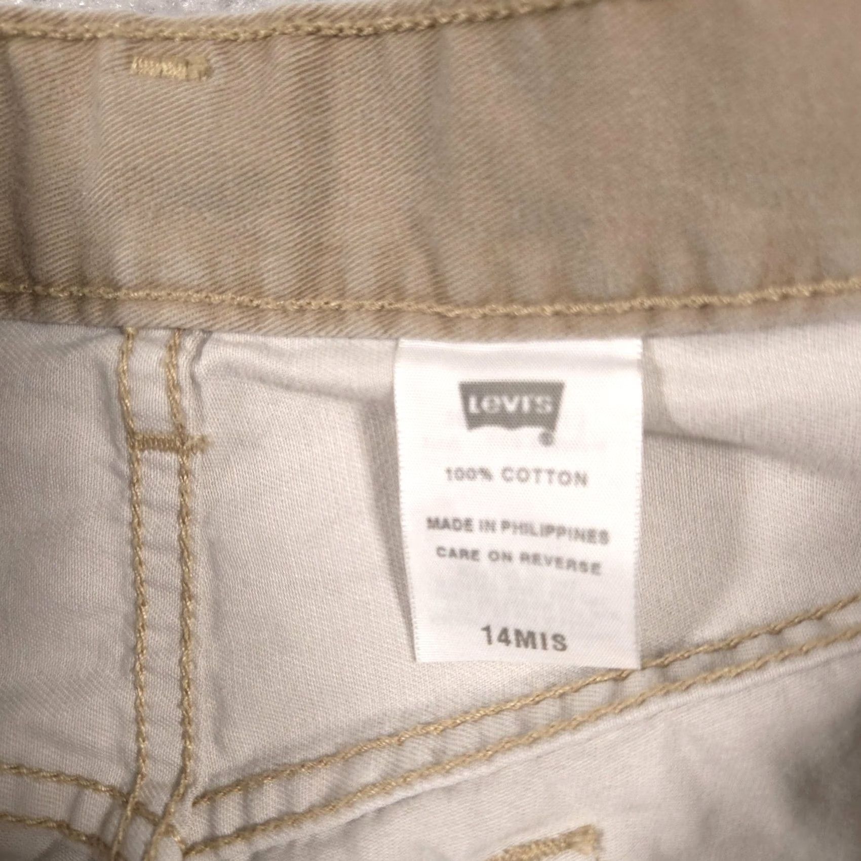 Levi's VINTAGE Levi's Shorts Womens 14 Khaki Cotton Five Pocket Twill Mid Rise Zip Fly Size 36" / US 14 / IT 50 - 5 Thumbnail